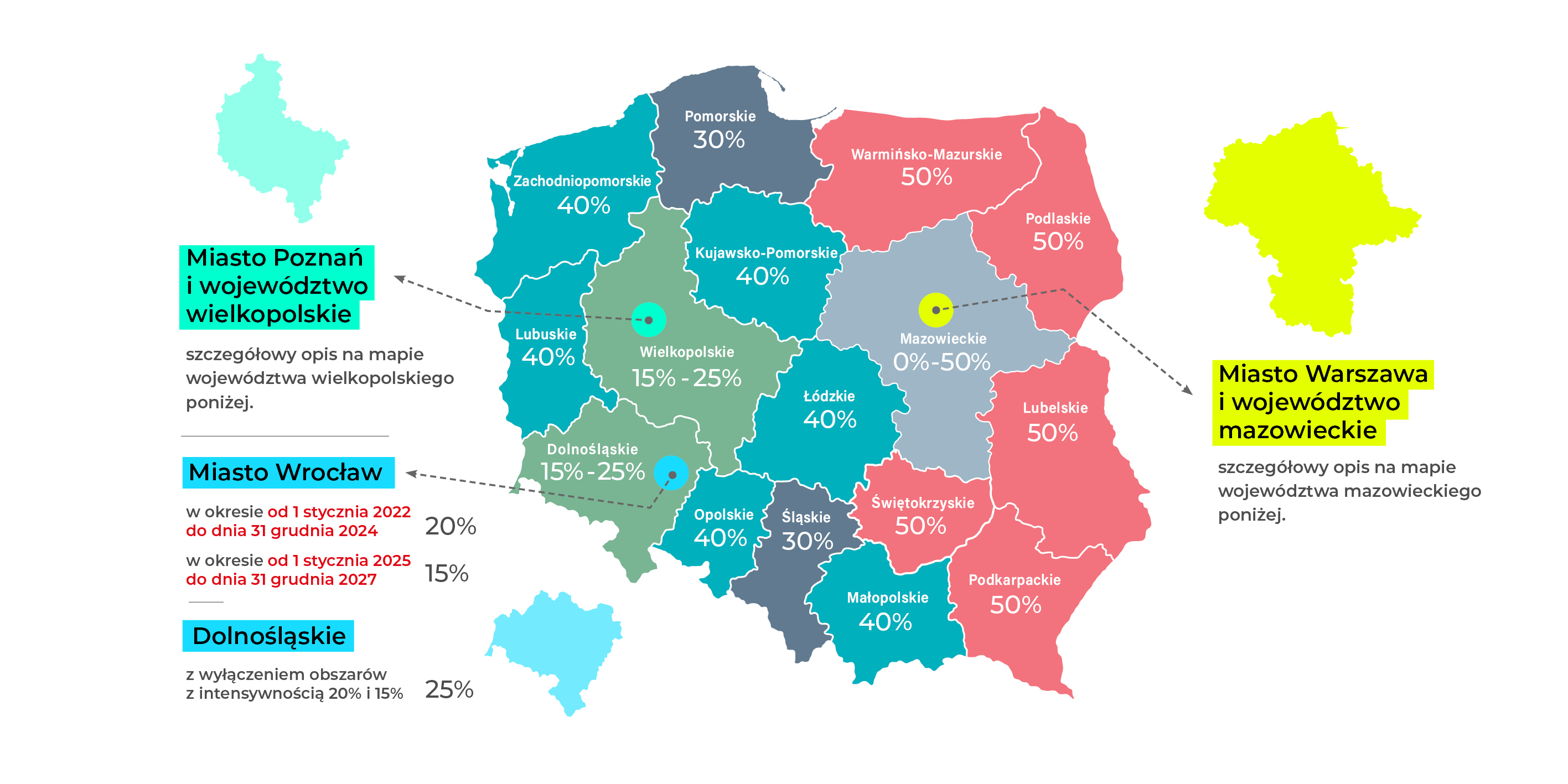 Mapa Pomocy Regionalnej na lata 2022 – 2027 dla Polski